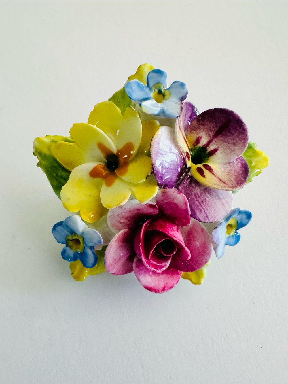 Artone Bone China floral bouquet brooch.
